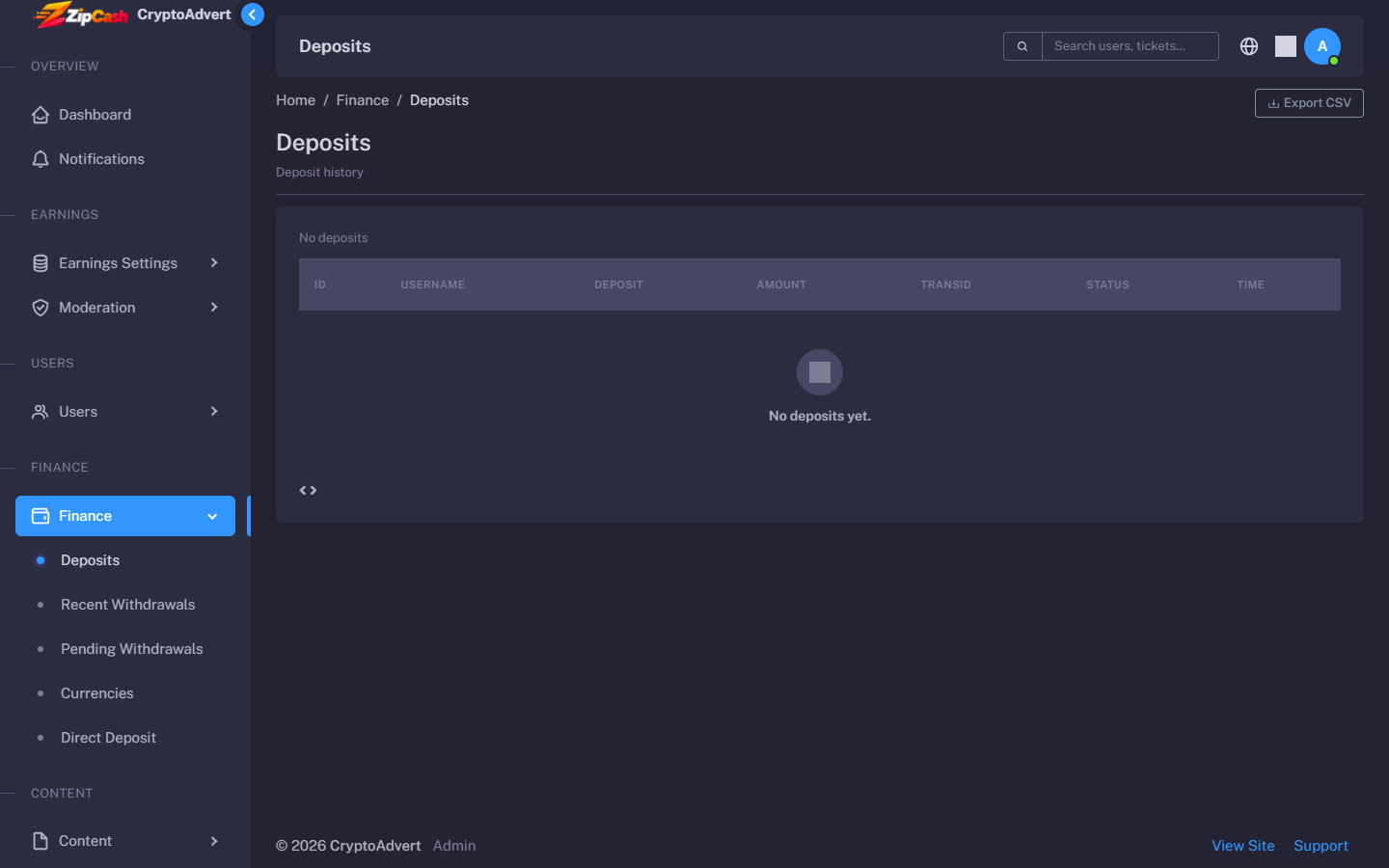 Deposits
