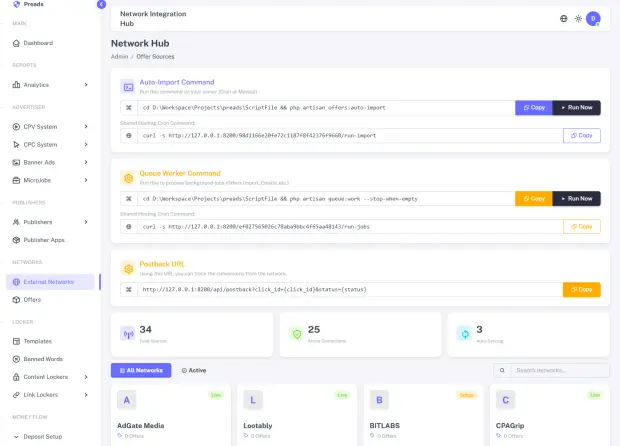 Offer network hub