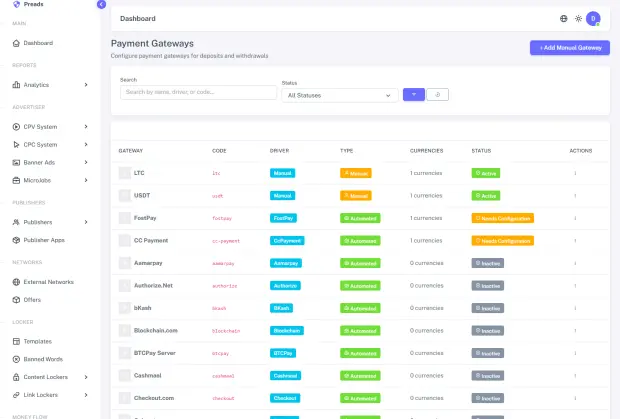 Payment gateways