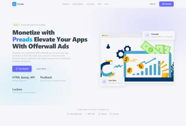 Public landing page