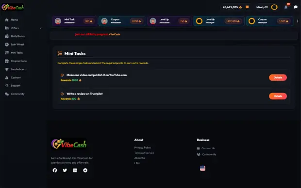 Mini tasks