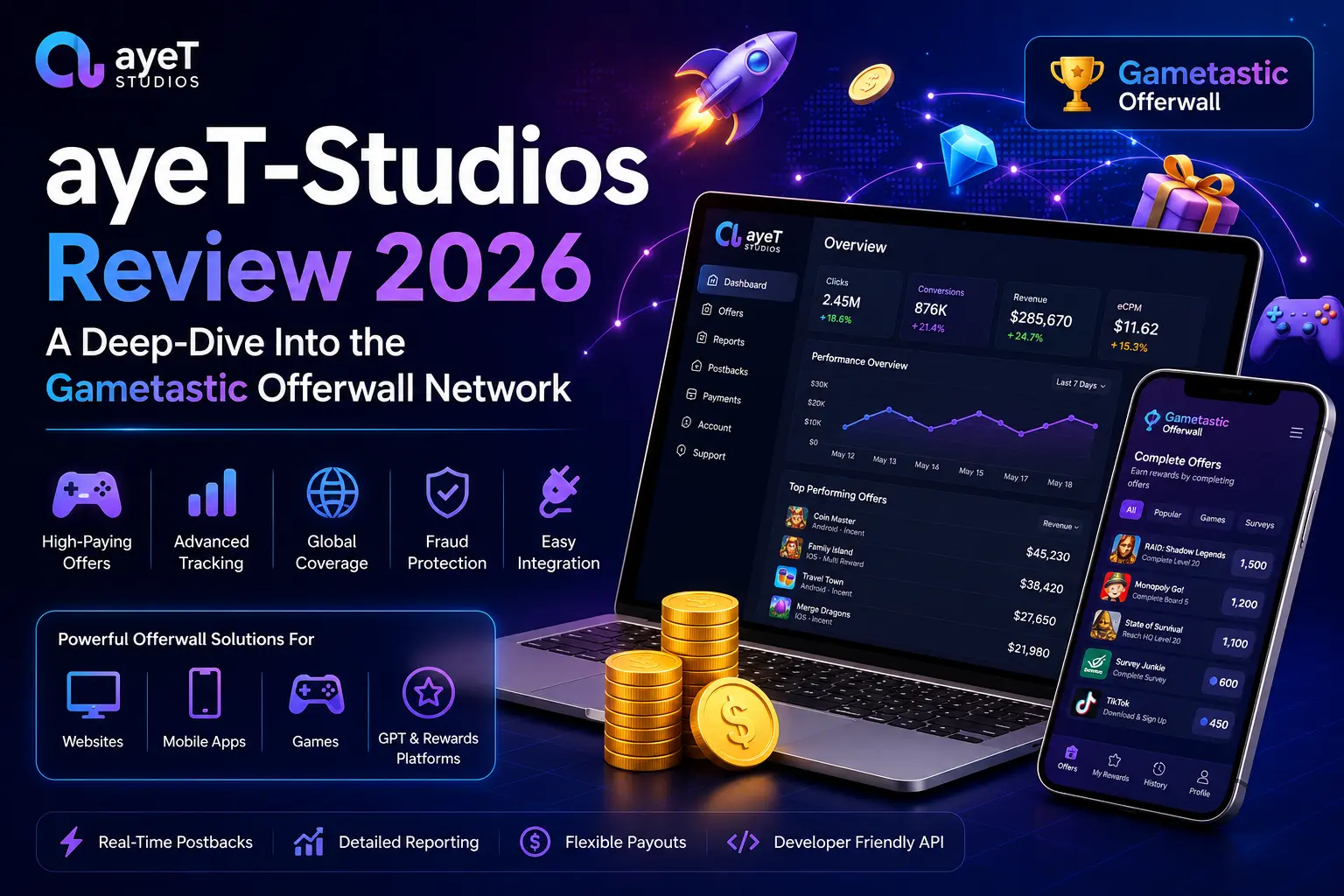 ayeT-Studios Review 2026: A Deep-Dive Into the Gametastic Offerwall Network