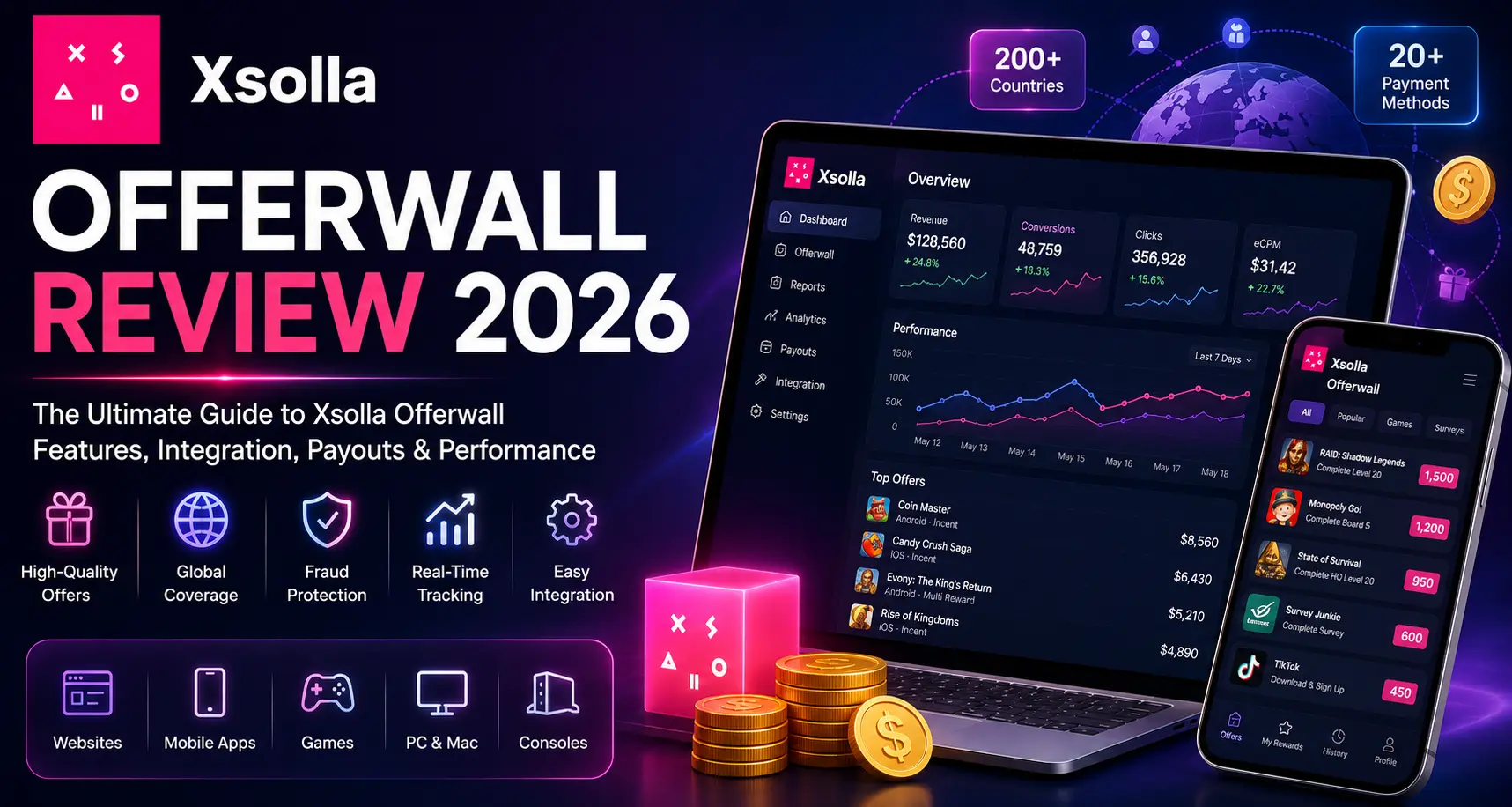 Xsolla Offerwall Review 2026: Features, API, Postbacks, Payouts, Integration & Publisher Requirements