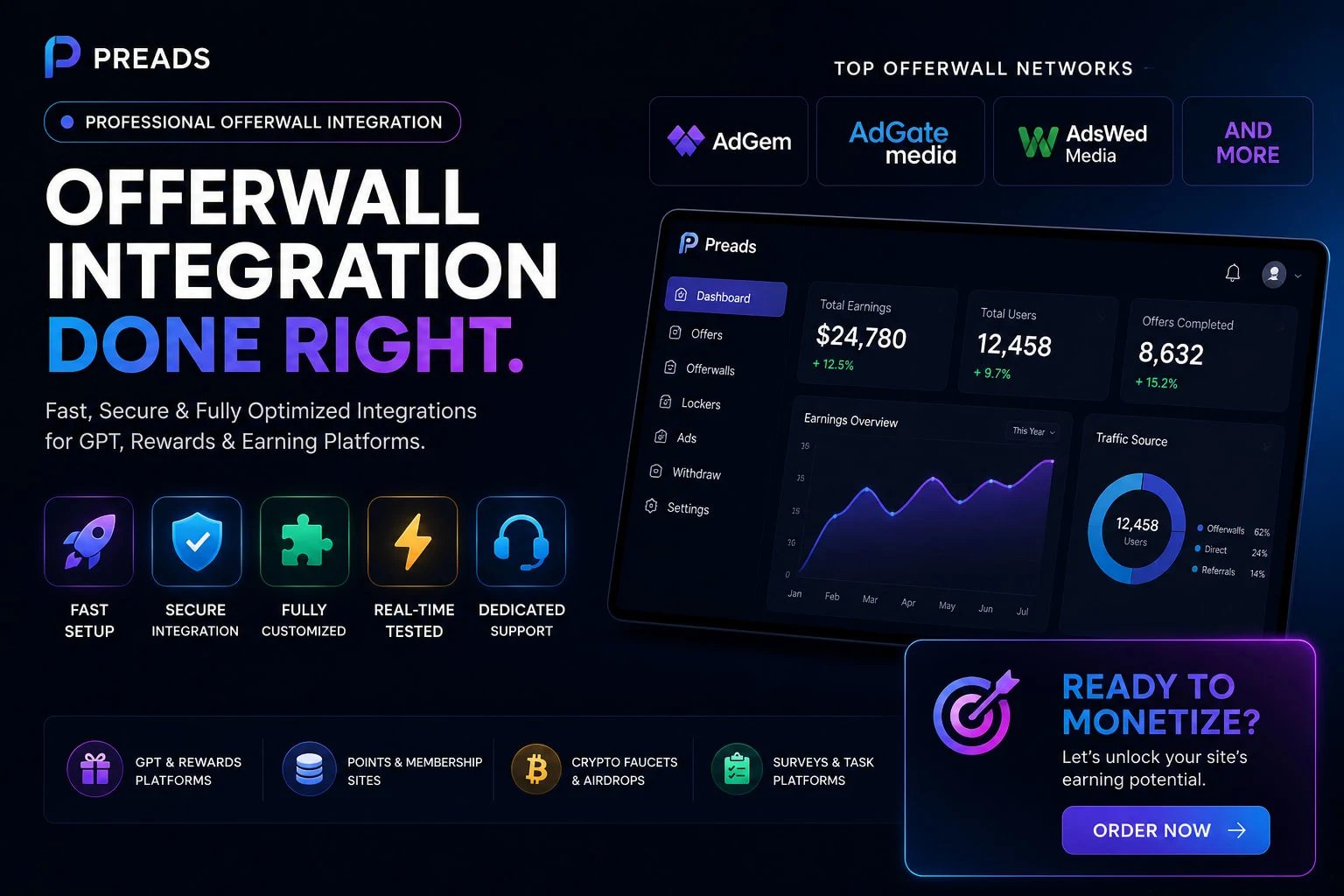 Preads - Premium Offerwall & App Monetization Platform